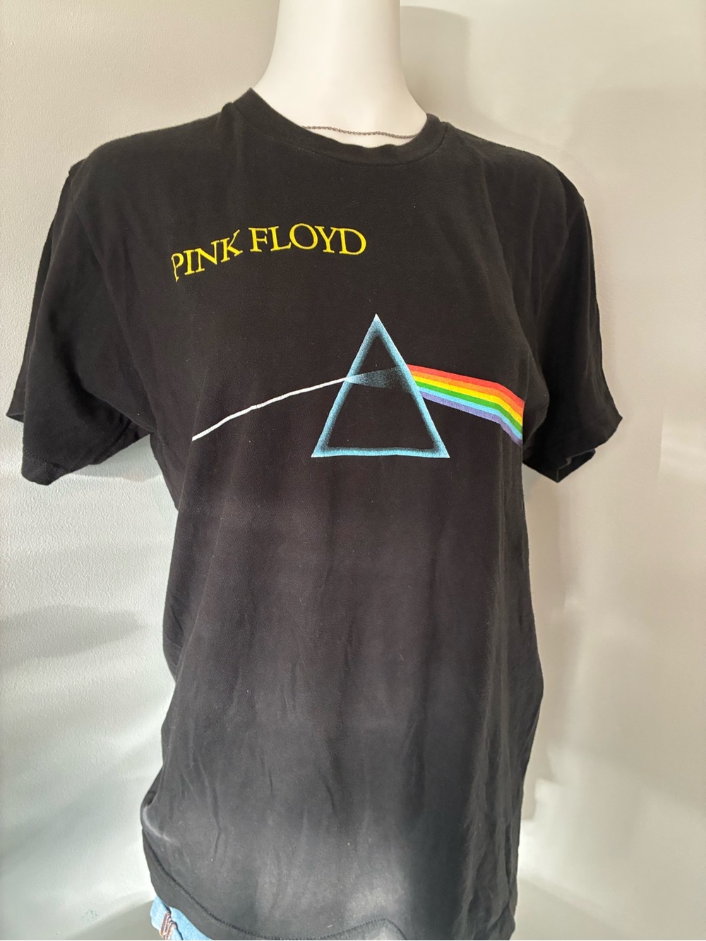 Pink Floyd Black Prism Rainbow Logo Tee